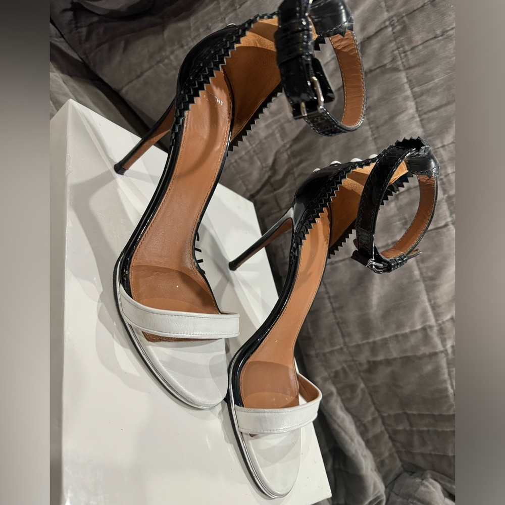 Black and white Givenchy sandals